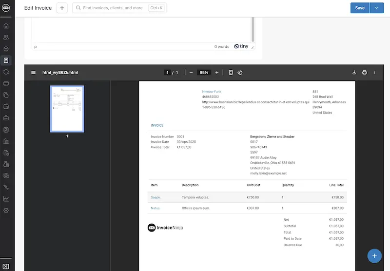 electronic invoice