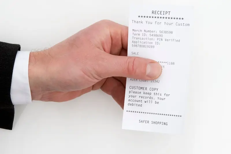 electronic receipt